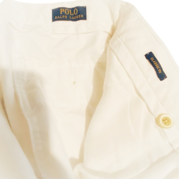 Ralph Lauren POLO White Flat Front Classic Fit Pants size 36x32 - Picture 2 of 11